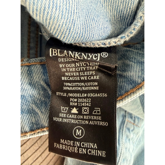 [BLANKNYC] Cropped Denim Jacket with Drawstring Waist | Size M | NWOT | MSRP $98 - Picture 5 of 8